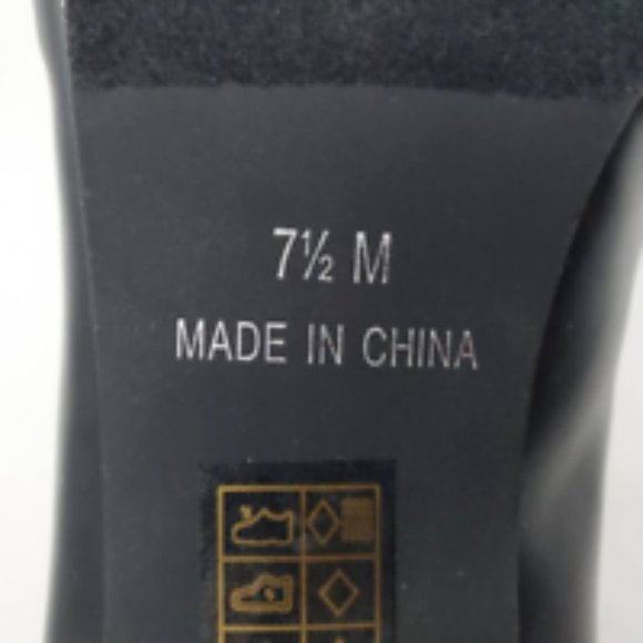 Midnight Velvet Womens Classic Pump Black Pointed Toe Slip‎ On Stilettos 7.5 M - Picture 9 of 10